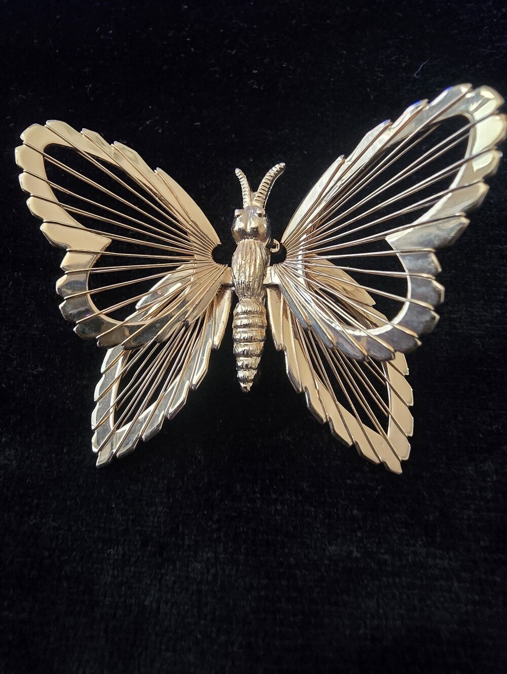 Vintage Gold Butterfly Brooch Monet- Elegant And Sofisticated